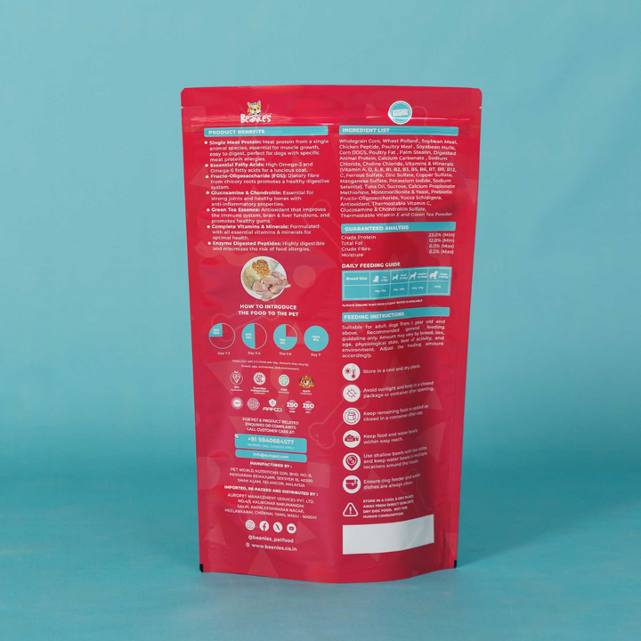 Beanies Adult Dog Food - Chicken